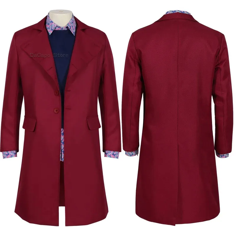 sisi 2233Willy Coat Costume Ticket Willie Wonca Cosplay Suit Outfit Chocolate Wonk Factory Men Fancy Halloween Roleplay