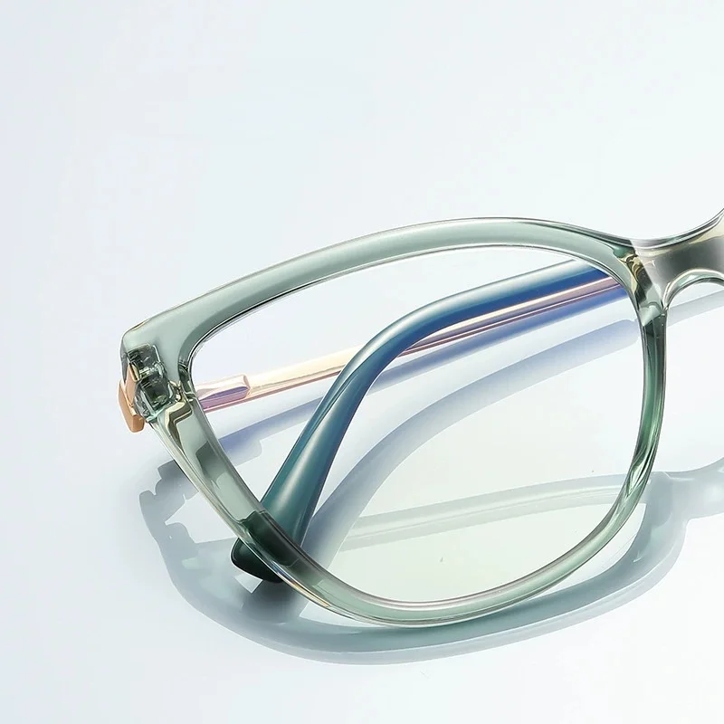 TR90-Augenrahmen für Damen, europäische und amerikanische Anti-Blaulicht-Brille, verschreibungspflichtige individuelle Brille 0–6,0
