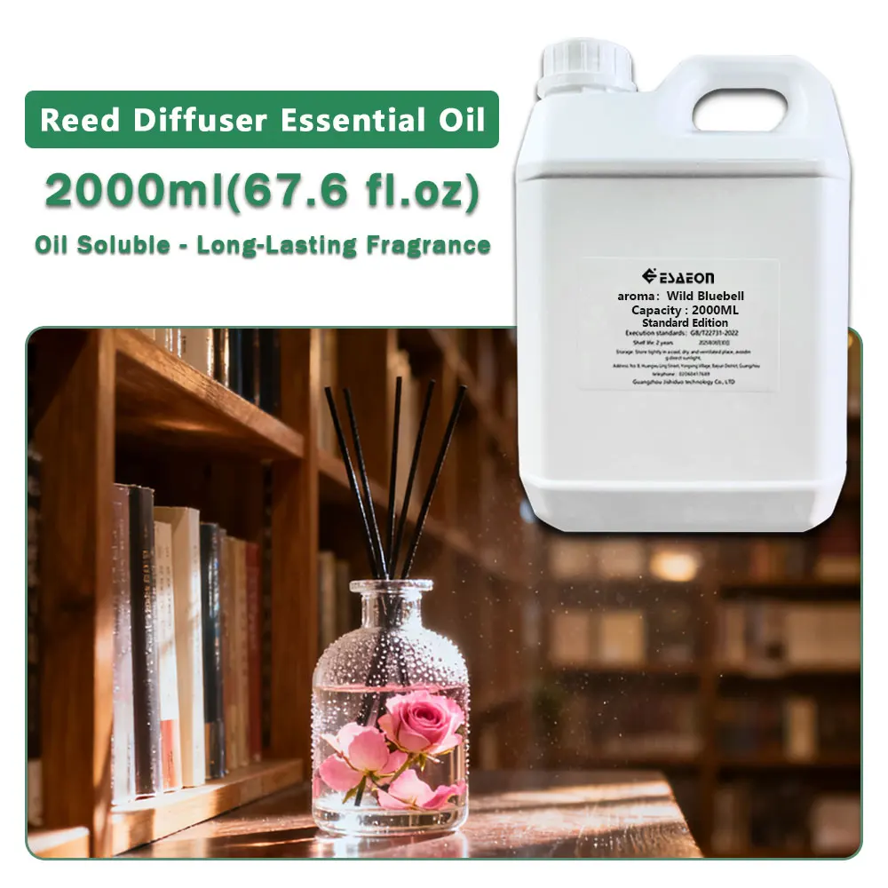 ESAEON Essential Oils - Vine Diffuser Replenishes Aromatic Oil, Aroma Reed Diffuser Oil, Wild Bluebell - 2000ML (67.6 fl.oz)