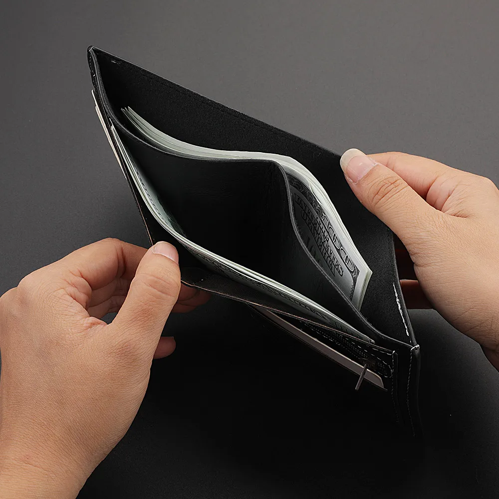 Neue Mann PU Leder Brieftasche Visitenkarte Halter Dünne Business Kreditkarte Kinderheit Halter Vintage Schutz Tasche Münze Brieftasche