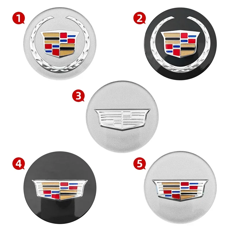 4 emblemas de 67 mm para el centro de rueda de coche Cadillac ATS CTS DTS STS SLS SLR XLR BLS Seville Escalade Tiburon CT6 XT5 XT6 CT5