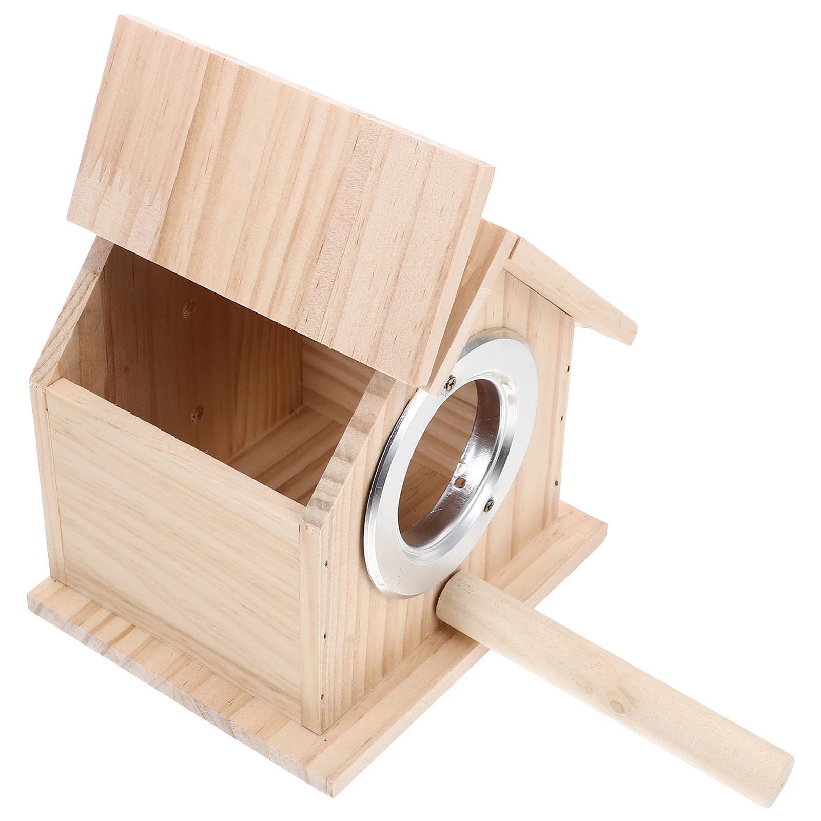 

1pc Wooden Breeding Nest for Birds Parrot Cage Small Decoration House Birdhouse Safe Durable Wood High for Decoration