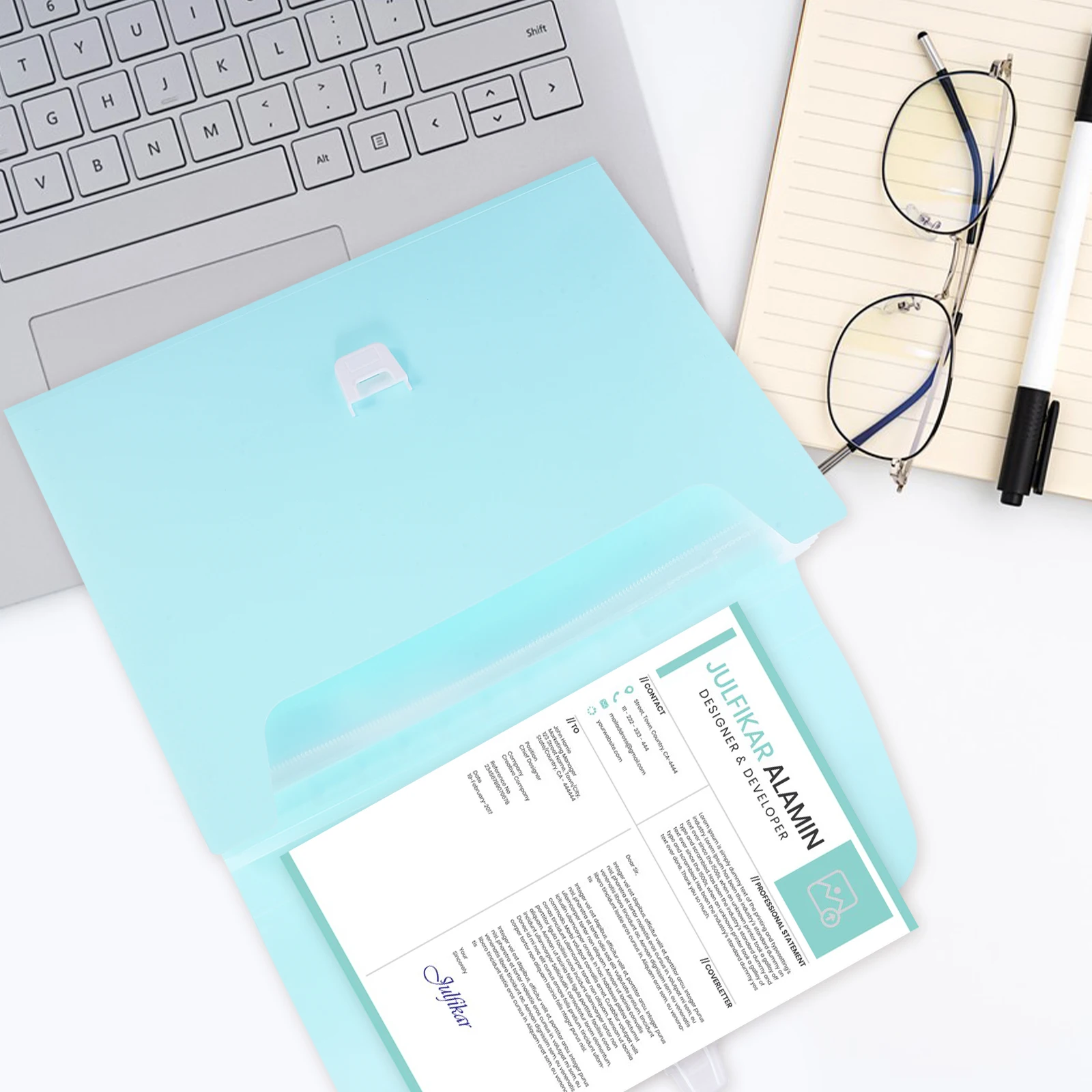 

Accordion File Organizer Plastic Document Folder Portable Receipt Binder Storage File Box For Business Cards Vouchers