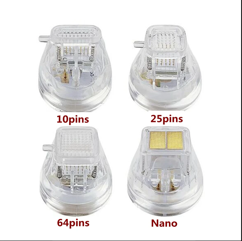 10 stks Wegwerp Fractionele RF Microneedling Cartridge Verbruiksartikelen microneedle RF cartridges hoofd 10/25/64 Pins Nano Anti-rimpel