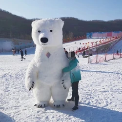 Nadmuchiwana maskotka dla dorosłych Panda karnawałowy kostium niedźwiedź polarny zestaw występ na scenie Mardi Gras urodziny rodziny