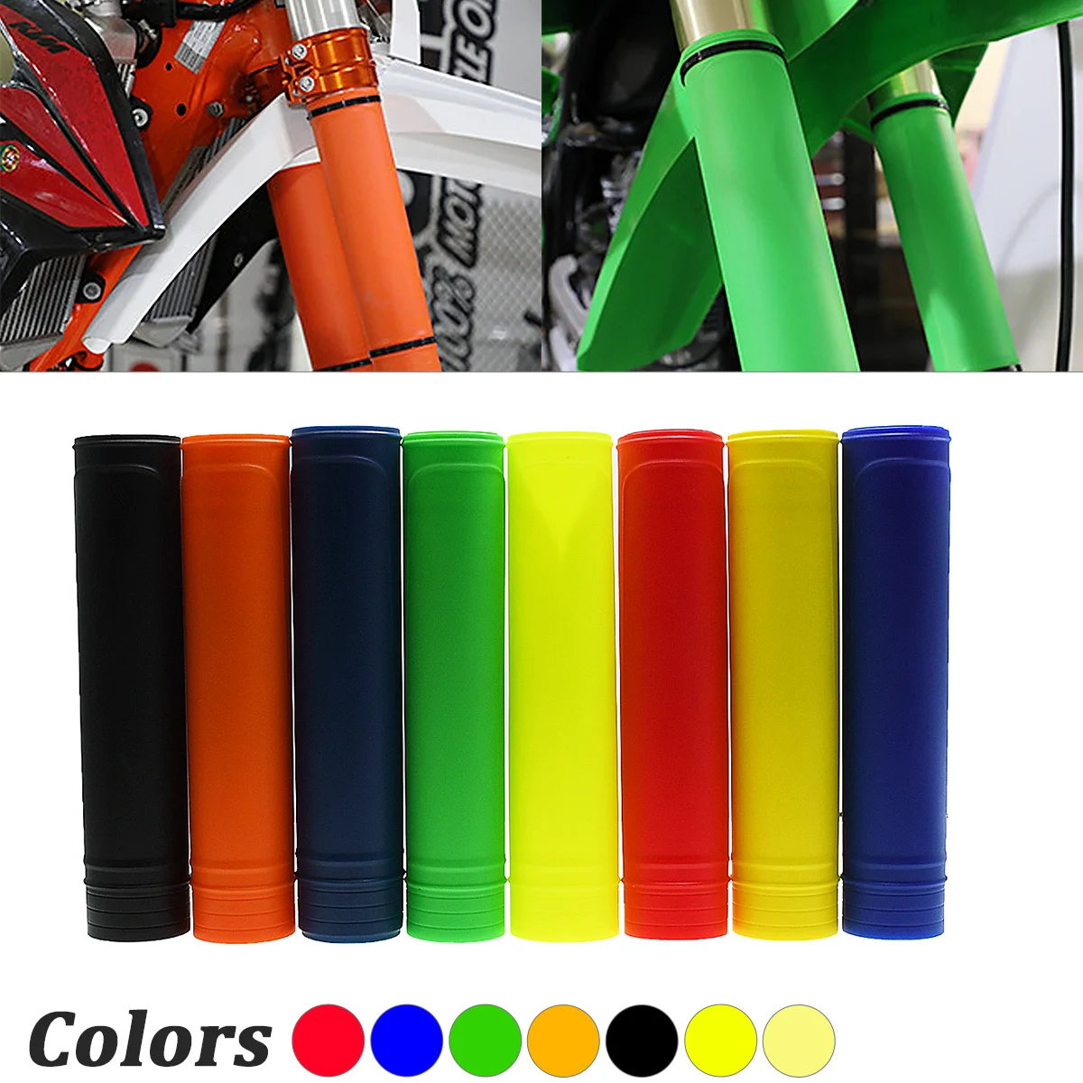 

Motorcycle Universal Fork Cover Shock Absorber Guard Protector For Yamaha Kasawaki Suzuki Honda KTM Husqvarna TC TE TX FX FE FC