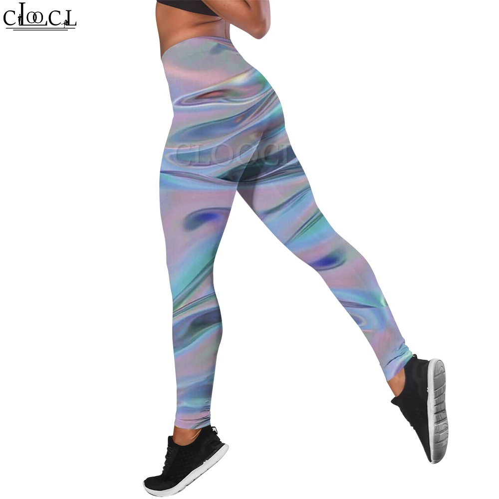 CLOOCL Nieuwe 2022 Vrouwen Legging Zeeschelp Kleurrijke Textuur 3D Gedrukte Broek voor Outdoor Jogging Gym Workout Legging Streetwear