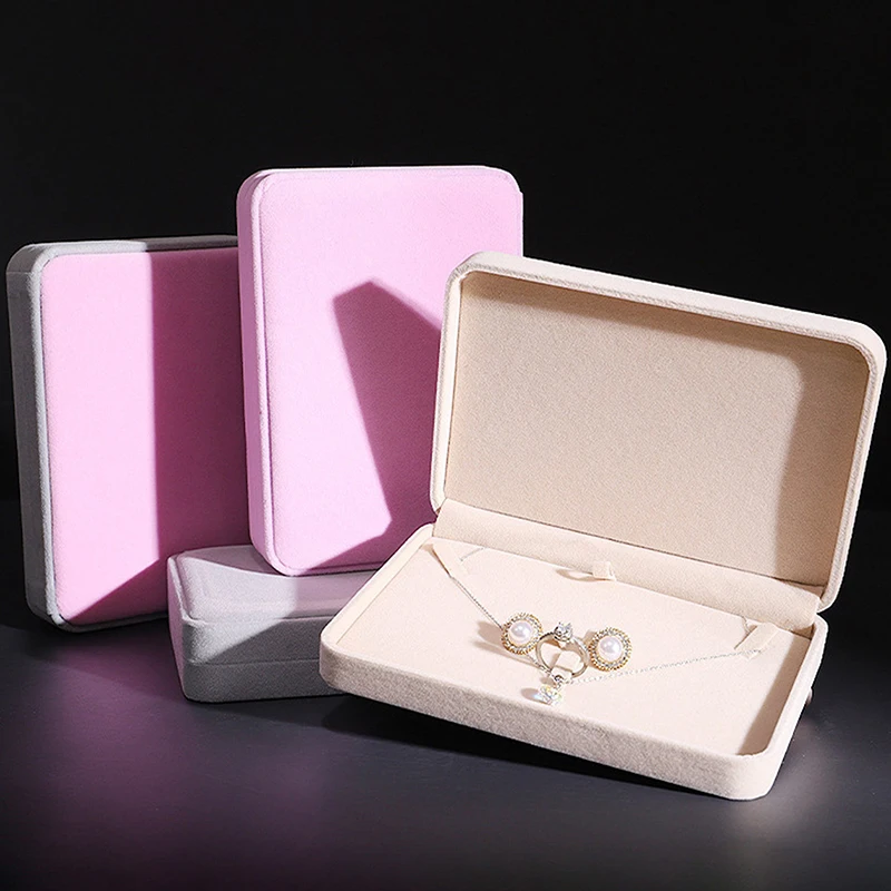 Flannel Jewelry Box Necklace Ring Earring Bracelet Jewelry Box Gift Boxs For Women Jewelry Box