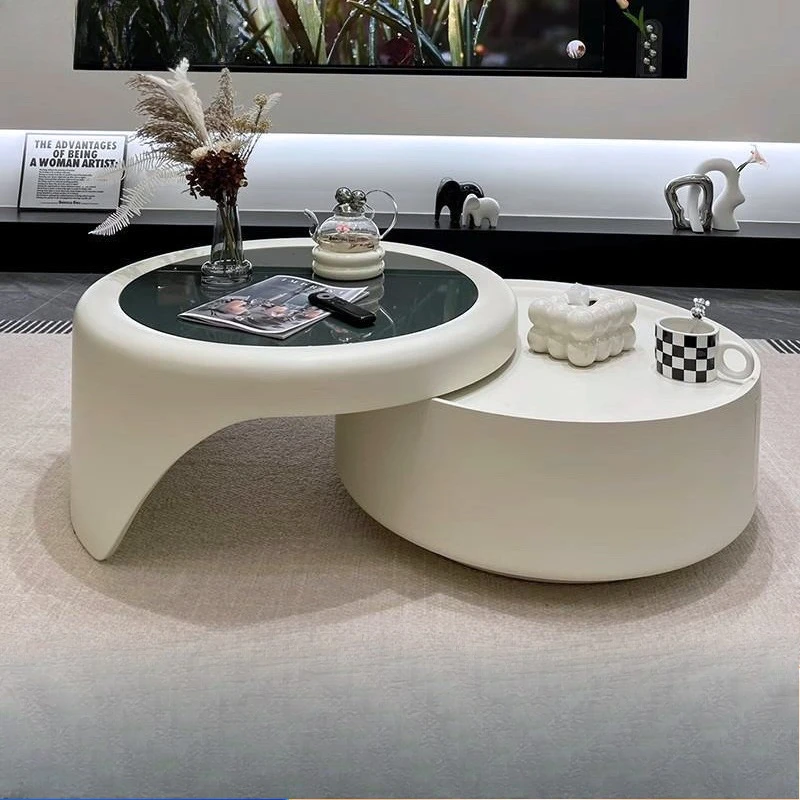 Cream style coffee table household small apartment living room child and mother table combination modern simple light luxury