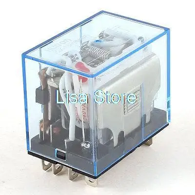 

220VAC Coil Red LED General Purpose Power Relay 4PDT 14-Pin 4NO 4NC HH64P