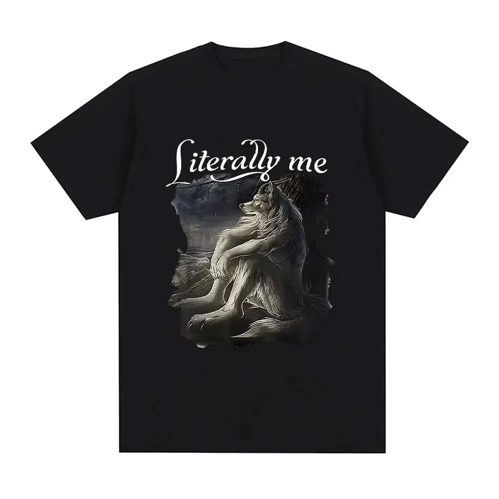 Daytime Human Night Sigma Interesting Wolf Design T-shirt Men Women Casual Cotton Short Sleeve Oversized T-shirt Street Unisex
