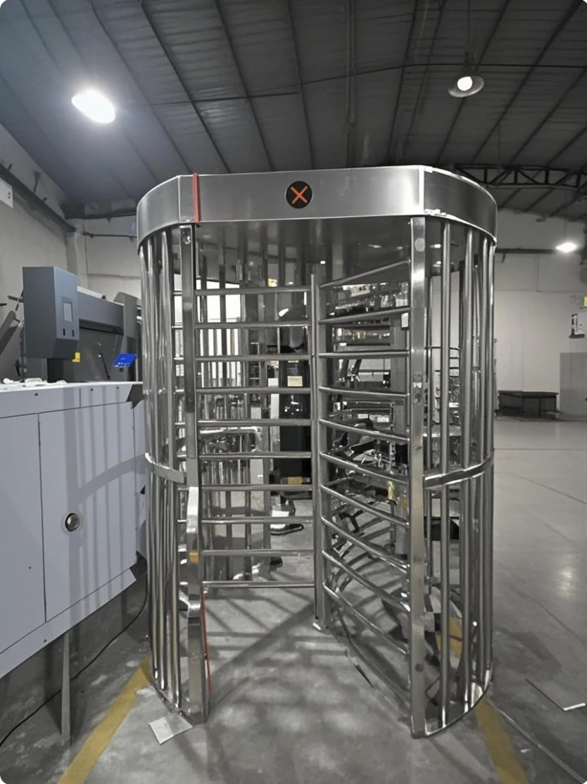 Automatic Full Height Turnstile Double Door with RFID Card Access Control System for Stadium