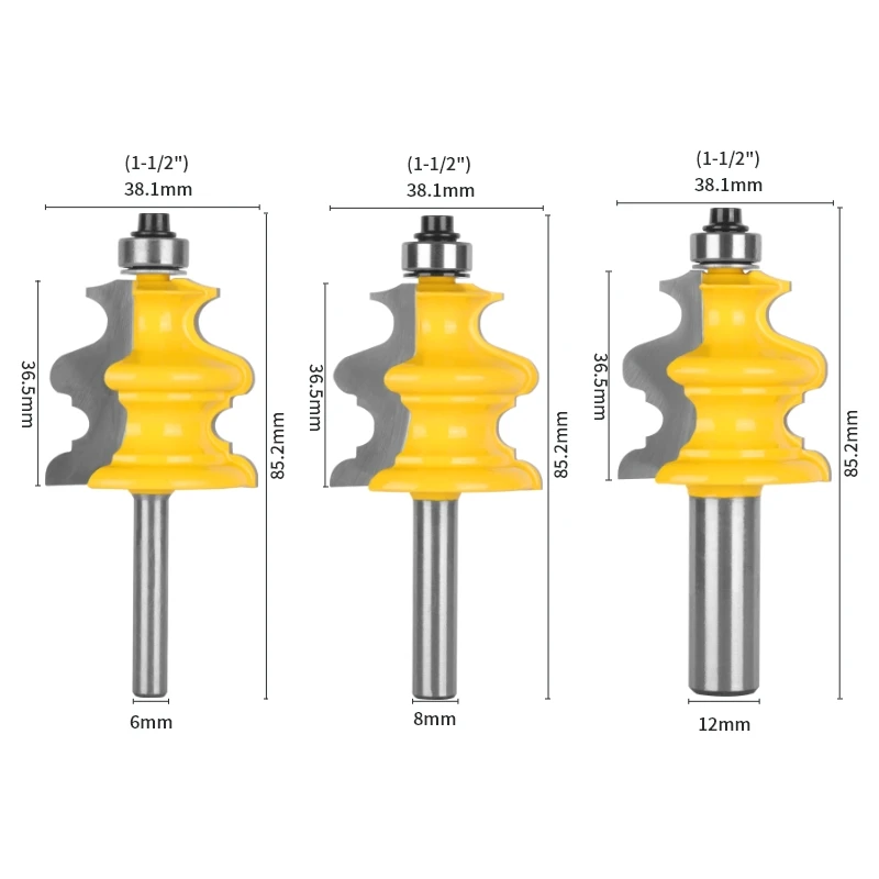 YUSUN Special Moulding Bit Router Bit Woodworking Milling Cutter For Wood Bit Face Mill Carbide Cutter End Mill