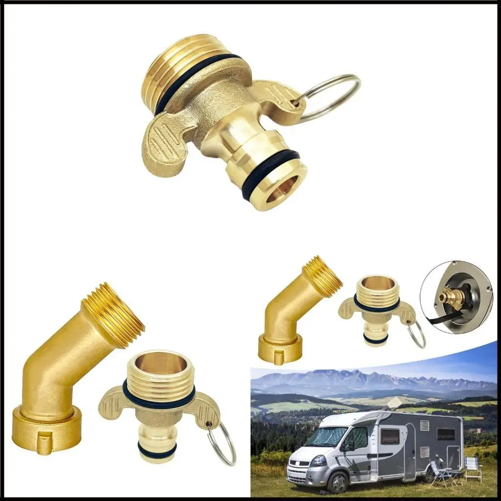 

Два уша/45 градусов угловой адаптер водяного шланга Легкая установка быстрого подключения.