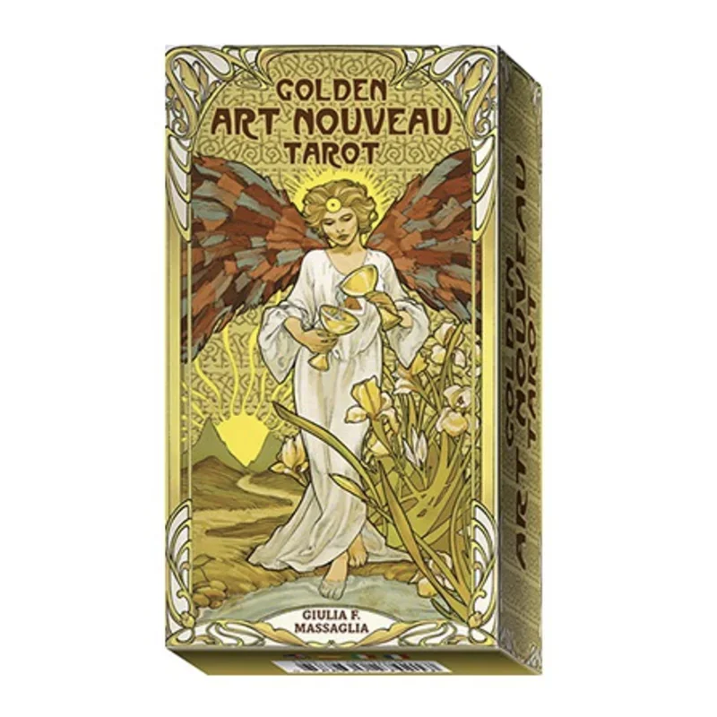 

Original Golden Art Nouveau Tarot Decks Oracle Card for Fate Divination Tarot Deck Card Board Game for Adult Playing Card