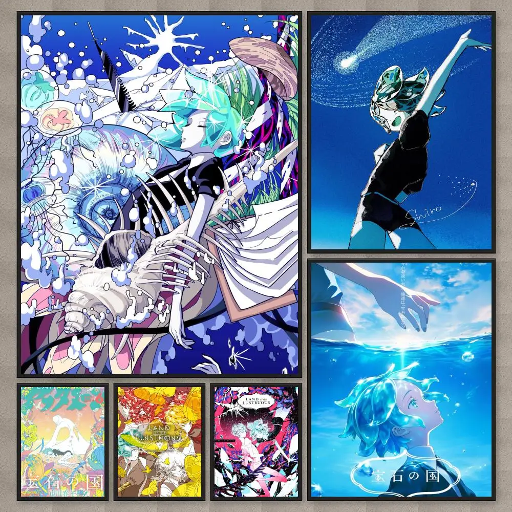 Anime L-Land of the Lustrous Poster Modern  Wall Art Aesthetic Minimalist Bedroom Decor Cafe Home Gift PP