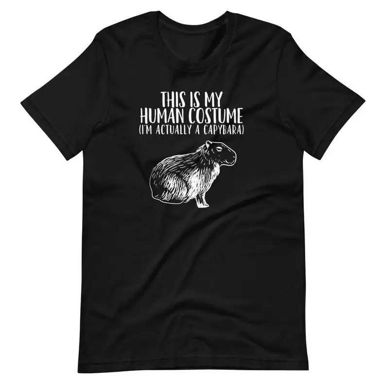 This Is My Human Costume I'm Actually A Capybara TShirt  Capybara Humor Tee  Animal Lover Gift Tees  Cute Capybara Teeshirt