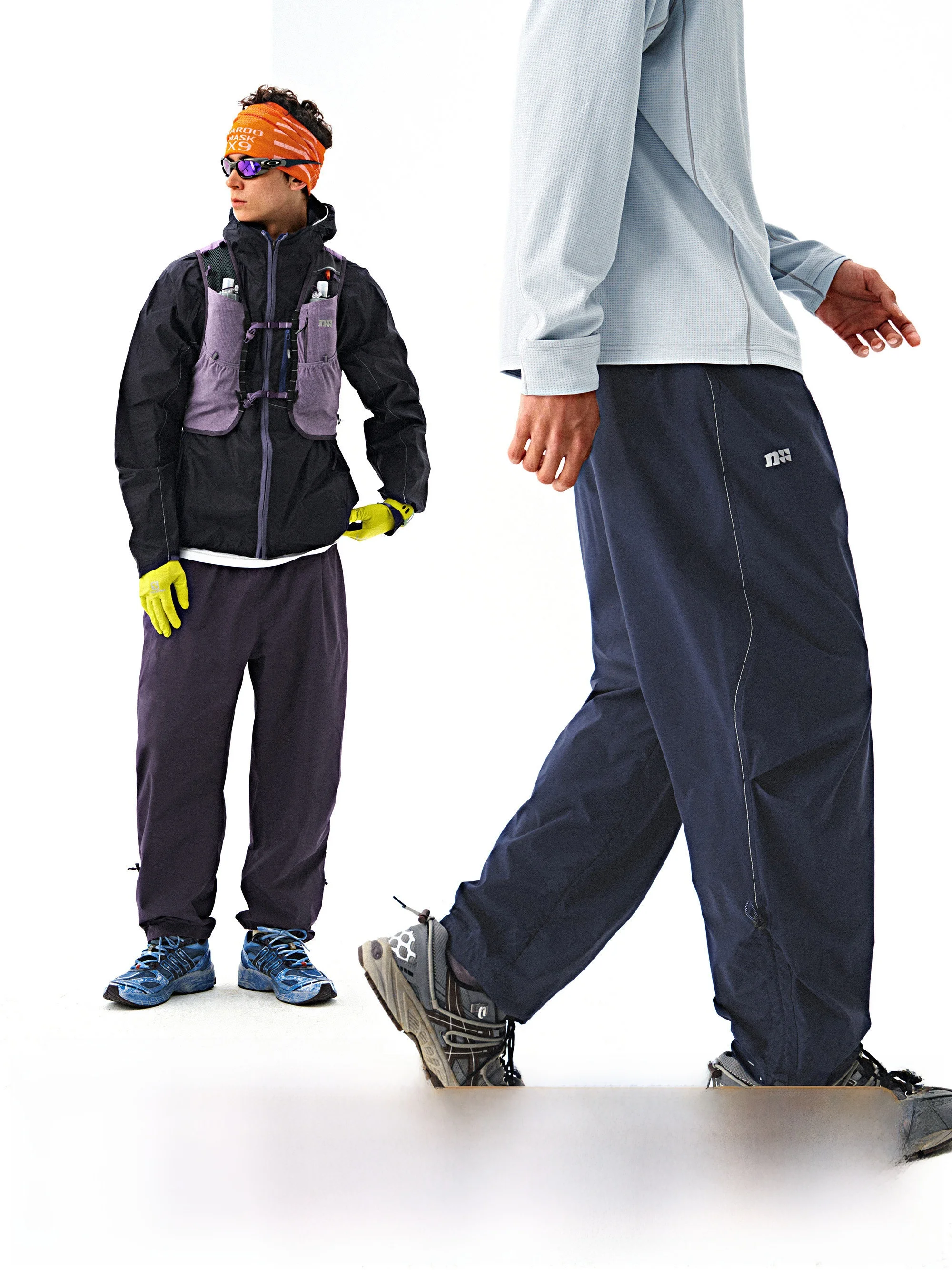 

Nome Lightweight Nylon Outdoor Adjustable Cuffed Pants Breathable Windproof Casual Trousers for Youth Autumn Season