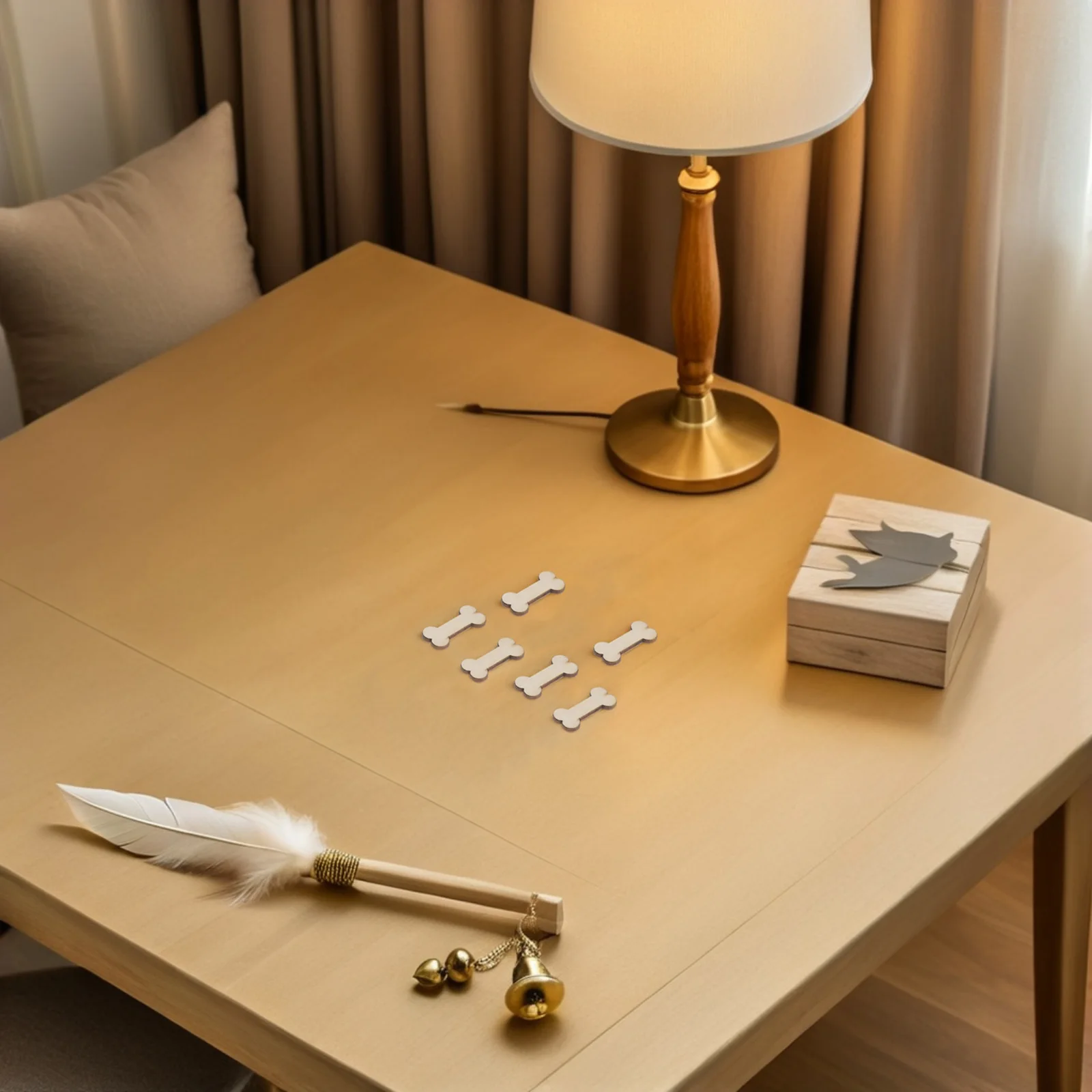 

100Pcs Natural Wood Dog Bone Cutouts Unfinished DIY Craft Pieces for Painting Home Wedding Decor Ornaments Cute Wood Ornament