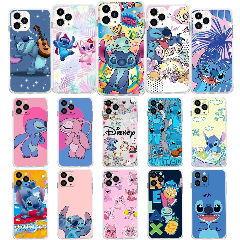 UN-15 cute Stitch Soft Case for Moto G5 G5s G6 E5 G7 G8 G9 Plus Play Power