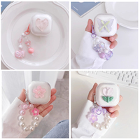 Luxury Lace Flower Case for Shokz OpenFit T910 Transparent Silicone Case for Shokz OpenFit Air Earphone Cover OpenFitAir T511