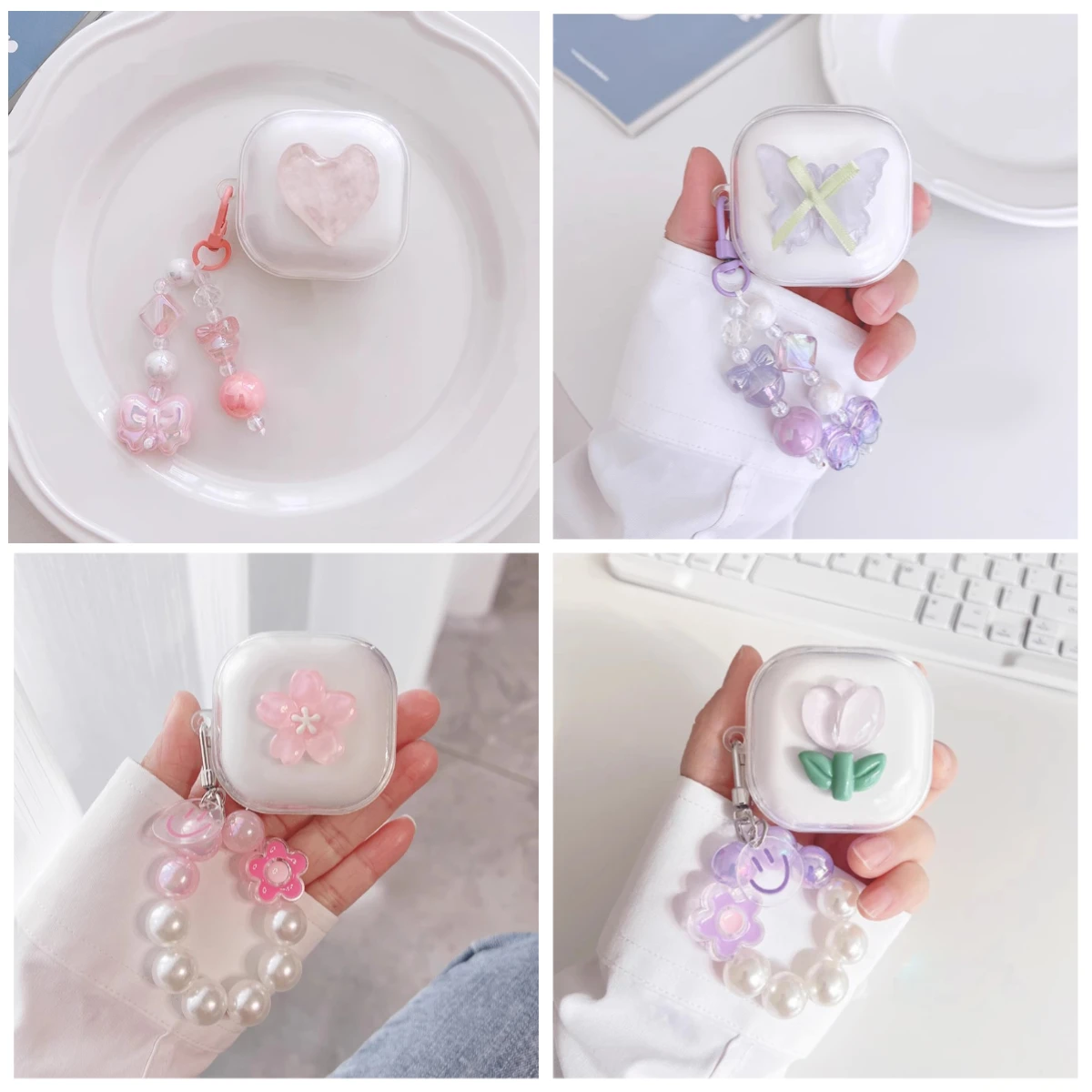 Luxury Lace Flower Case redmi buds 6 play / buds6lite / 6pro Transparent Silicone Case Redmi buds6 pro Earphone Cover