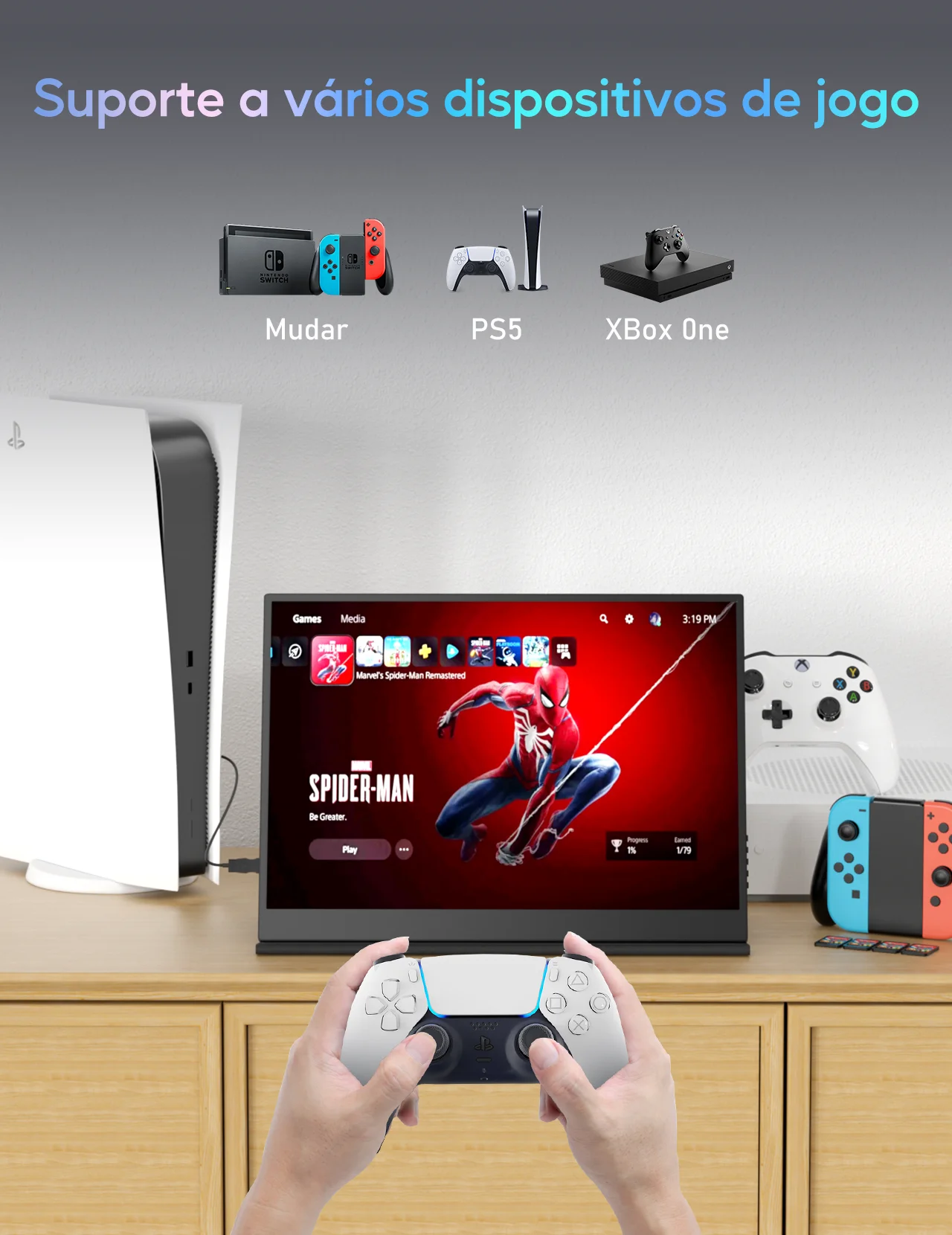 Amoudo 14 بوصة شاشة الكمبيوتر المحمول موسع 2160 * 1440P IPS شاشة محمولة مع منفذ USB-C HDMI لنظام التشغيل Windows Mac Switch PS5 Xbox