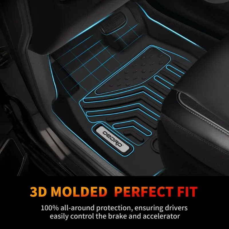 Floor Mats Liner for Honda CR-V 2017-2022 Black 3D Molded TPE All-Weather 3 Pcs  United States