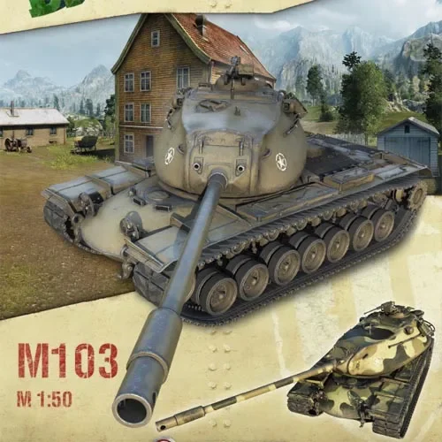 

Танковый мир, простое издание No 15, бумажная модель танка M103, сделай сам