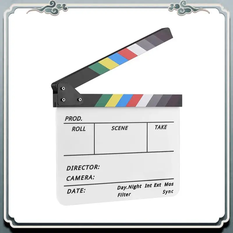 Clapperboard Director Video Scene Clapboard Dry Erase Director Movie Film Action Clap Photography Props Easy Install
