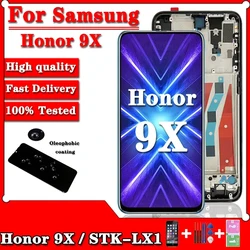 6.59 ''nowy wyświetlacz LCD 9X dla Huawei Honor 9X globalny wyświetlacz LCD Premium 10 dotykowy ramka montażowa digitizera STK-LX1 lcd