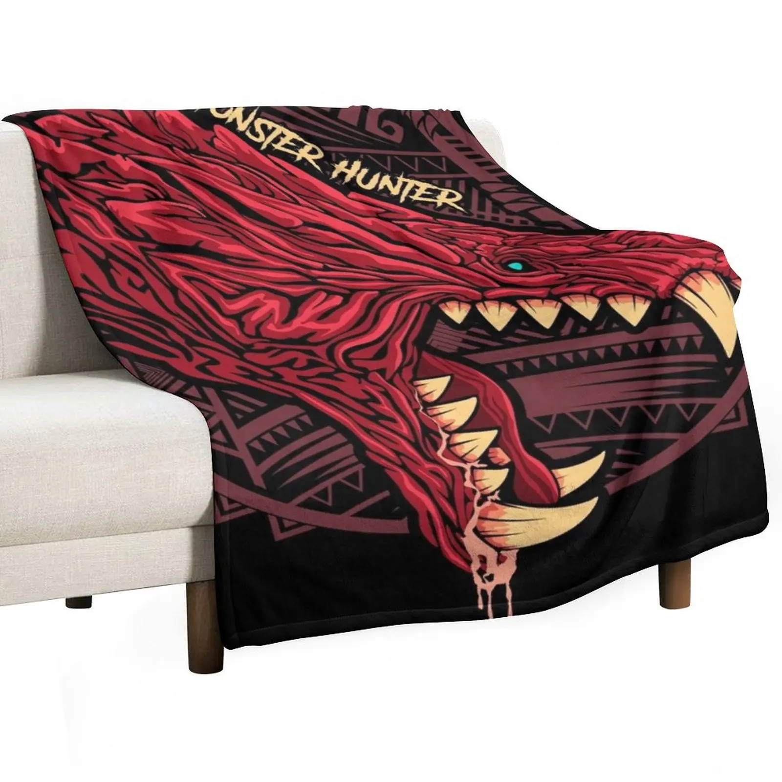

Odogaron Monster Hunter Throw Blanket Modern Design Soft Blanket for Home Decor