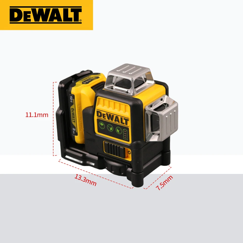 DEWALT DW089LG Level Automatic Leveling Green Light High-precision 3-sided 12 Lines Indoor and Outdoor Leveling Laser Level Tool