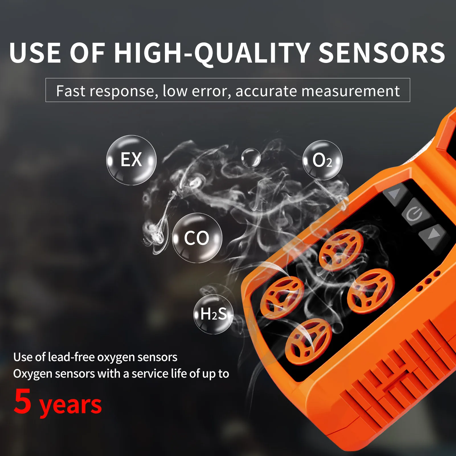 Aikesi Portable Gas Detector Mini Combustible Gas H2S CO O2 Detector Oxygen Meter H2s  Co2 Gas Analyzer