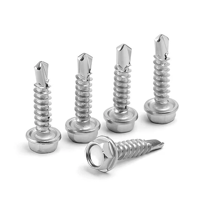 

410 Stainless Steel Hex Head Self-Drilling Screws - M4.2-M6.3 Self-Tapping Fasteners for Metal Sheets, Steel & Alloy Fixing
