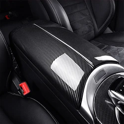 Handrail Cover For Mercedes Benz W213 W205 C E Glc Class Carbon Fiber Car Interior Center Armrest Box Console Box Storage Trim