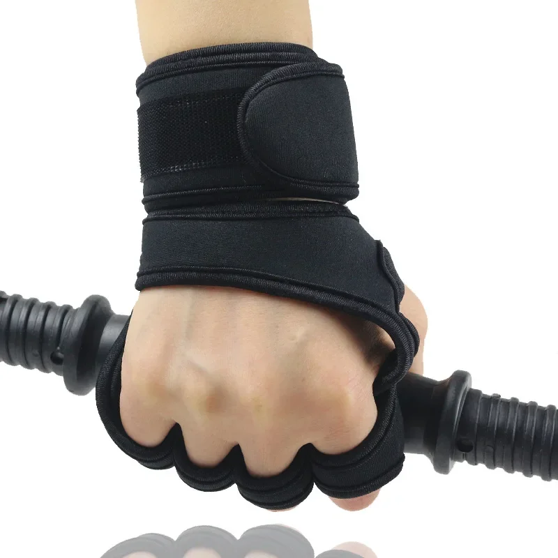 Non-slip Half Finger Training Gloves Weight Lifting Fitness Sports Body Building Gymnastics Grips Gym Hand Palm Protector Gloves