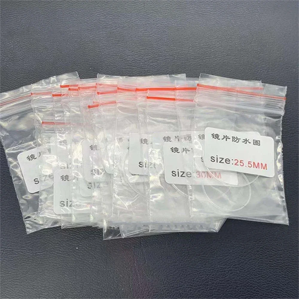 Watch Lens Waterproof Ring Watch Glass Mirror Sealing Ring 15-30mm 25-40mm 15-40mm Mixed Watch Front Cover Inserts Parts NEW DIY