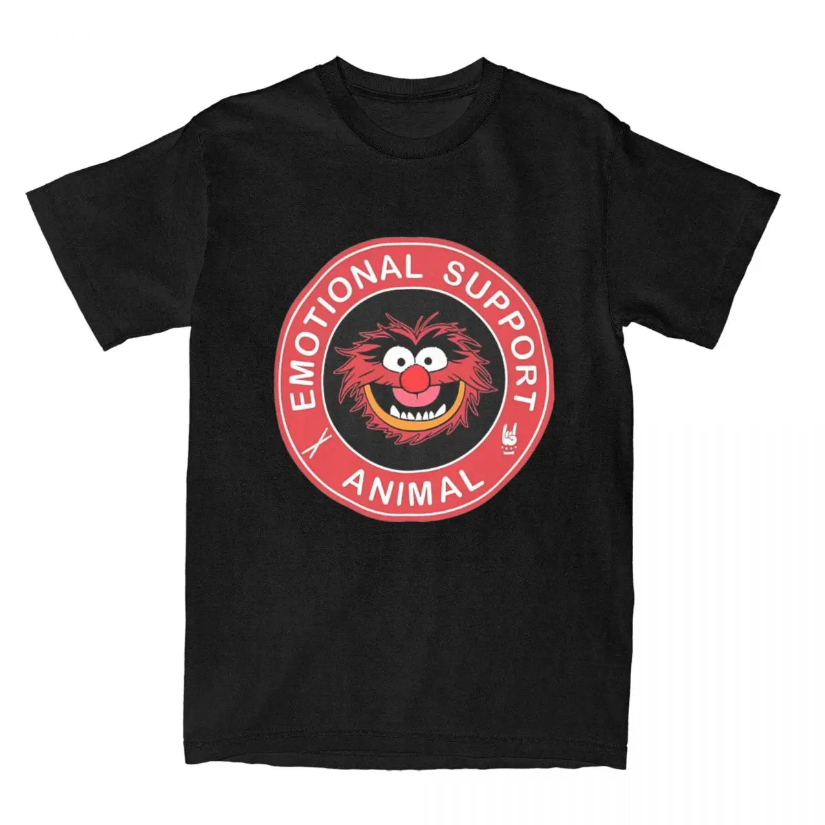 Unique Muppets Emotional Support Animal T-Shirts for Men Women 100% Cotton T Shirts Short Sleeve Tee Shirt Big Size Tops