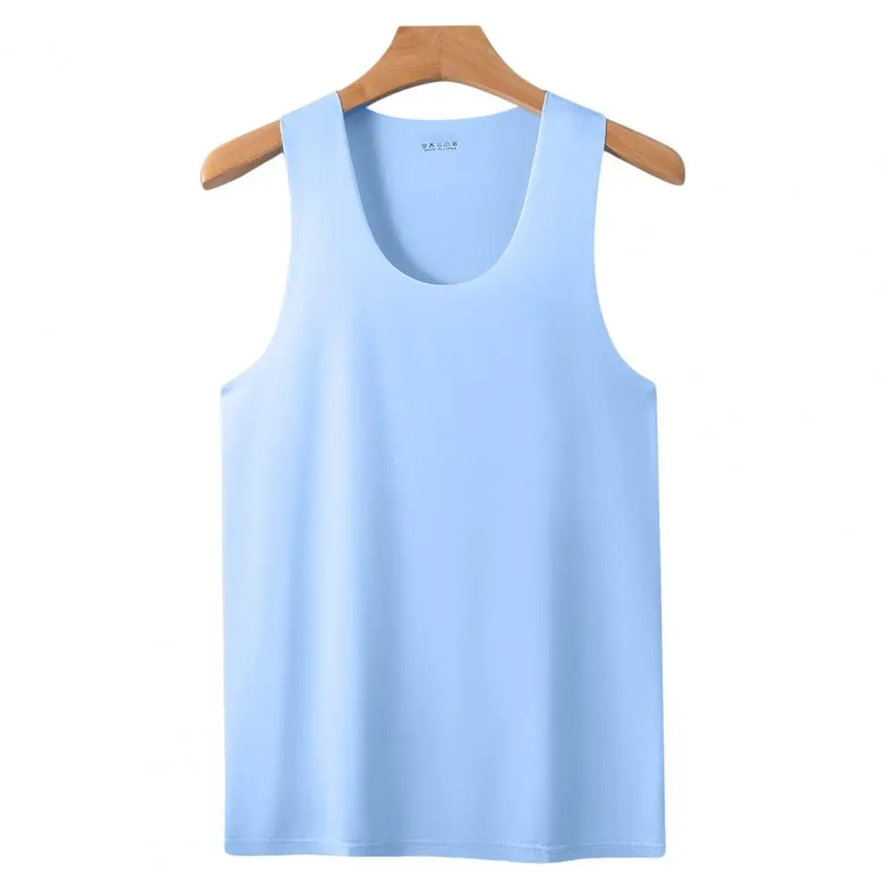 Tank Tops Quick Drying Ice Silk Vest Stretchy Sweat Absorbing  Stylish Fitness Gym Workout Undershirt