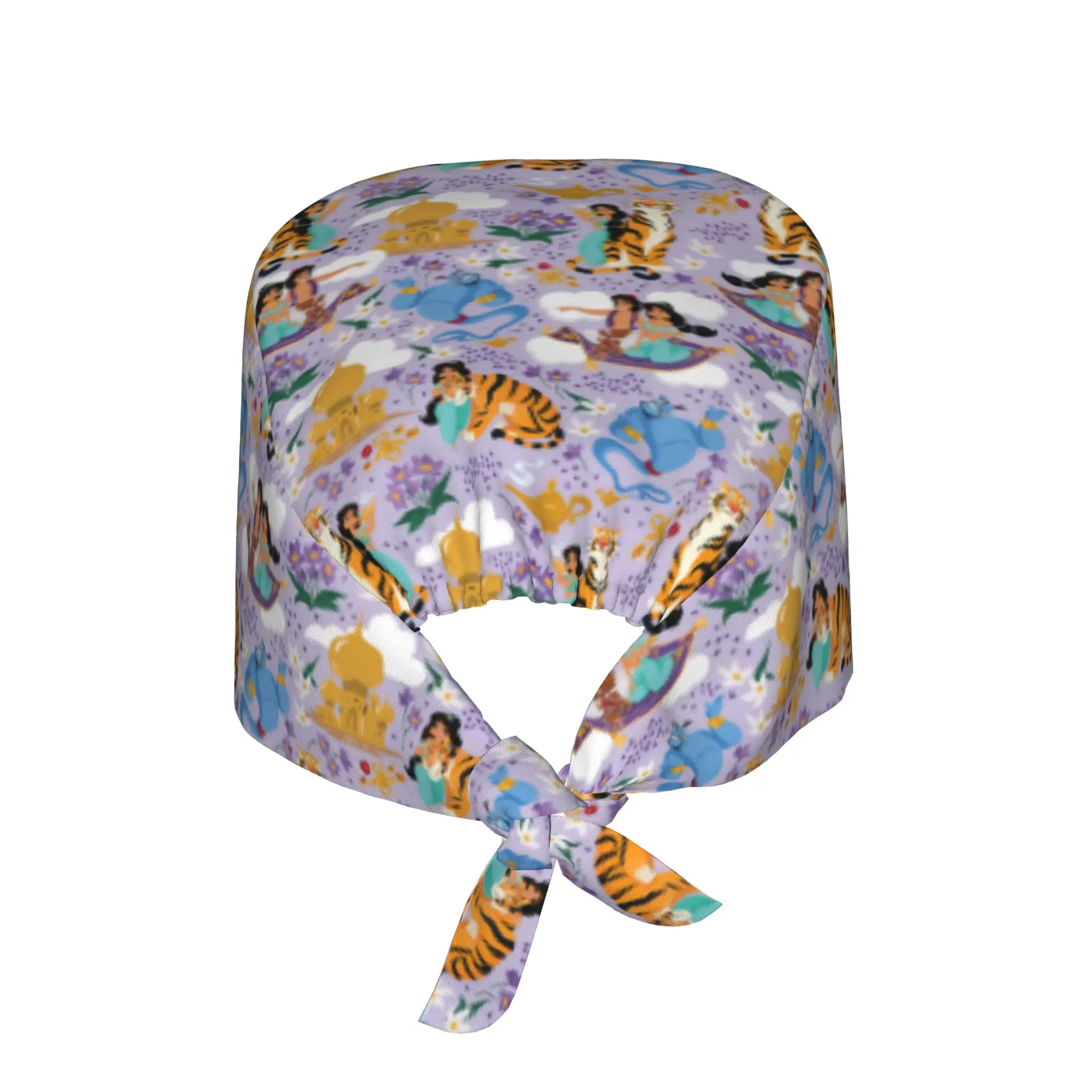 Custom A-Aladdines Anime Scrubs Cap Surgical Hats Men Women  Operating Room Cap Operator Hats Lab Works Hat