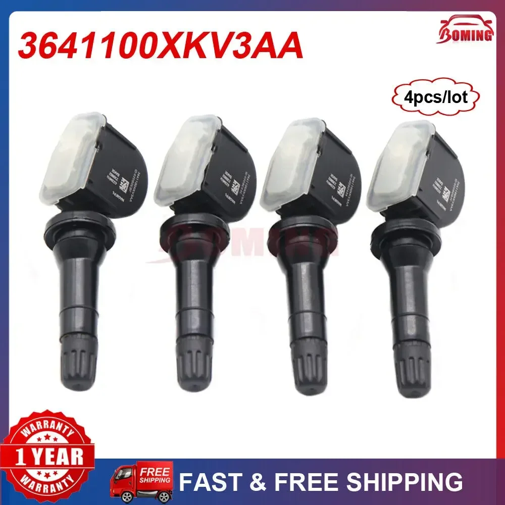 4PC Car 3641100XKV3AA TPMS Tire Pressure Sensor For GreatWall HOVER H5 WINGLE 5 C30 Flash Cat Grand Cat Haval XY Tank 500 433MHz