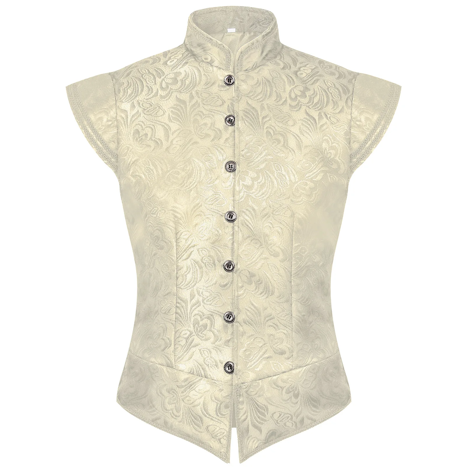 Rompi Setelan Victoria Antik Pria Rompi Paisley Jacquard Ramping Tanpa Lengan Rompi Steampunk Cosplay Rompi Abad Pertengahan