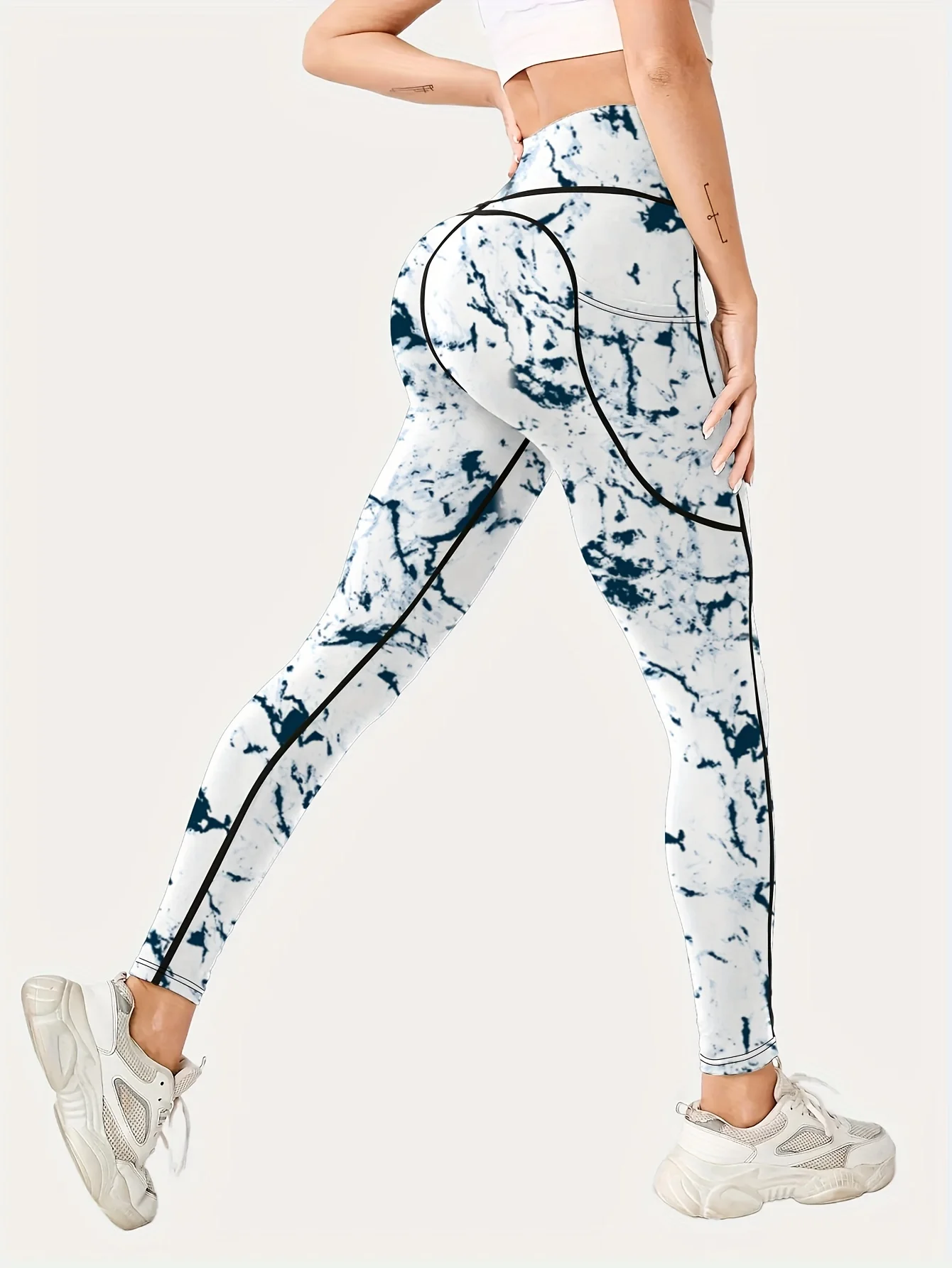 اليوغا طماق النساء زهرة عالية الخصر الرياضة طماق فتاة الجوارب رفع المدرب تشغيل السراويل تجريب البطن التحكم