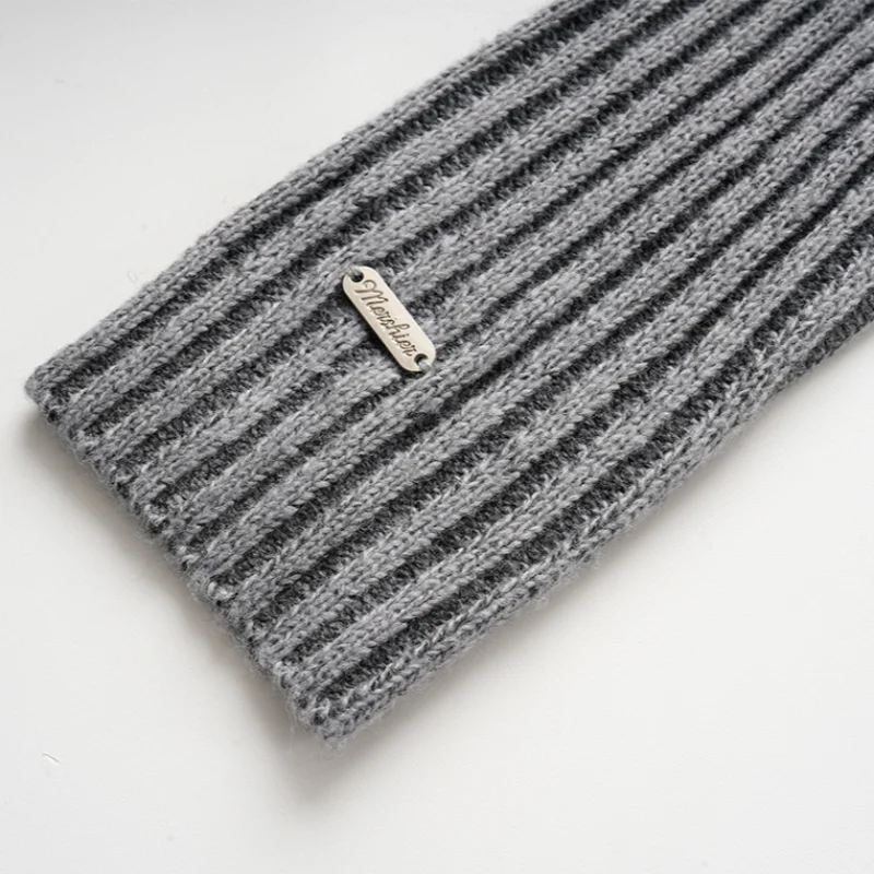 MWJLPWQ American Retro Style Ribbed Knit Hooded Zipper Tops Men's Short Slim Fit Casual Long Sleeve Sweater 2026 Autumn 17640
