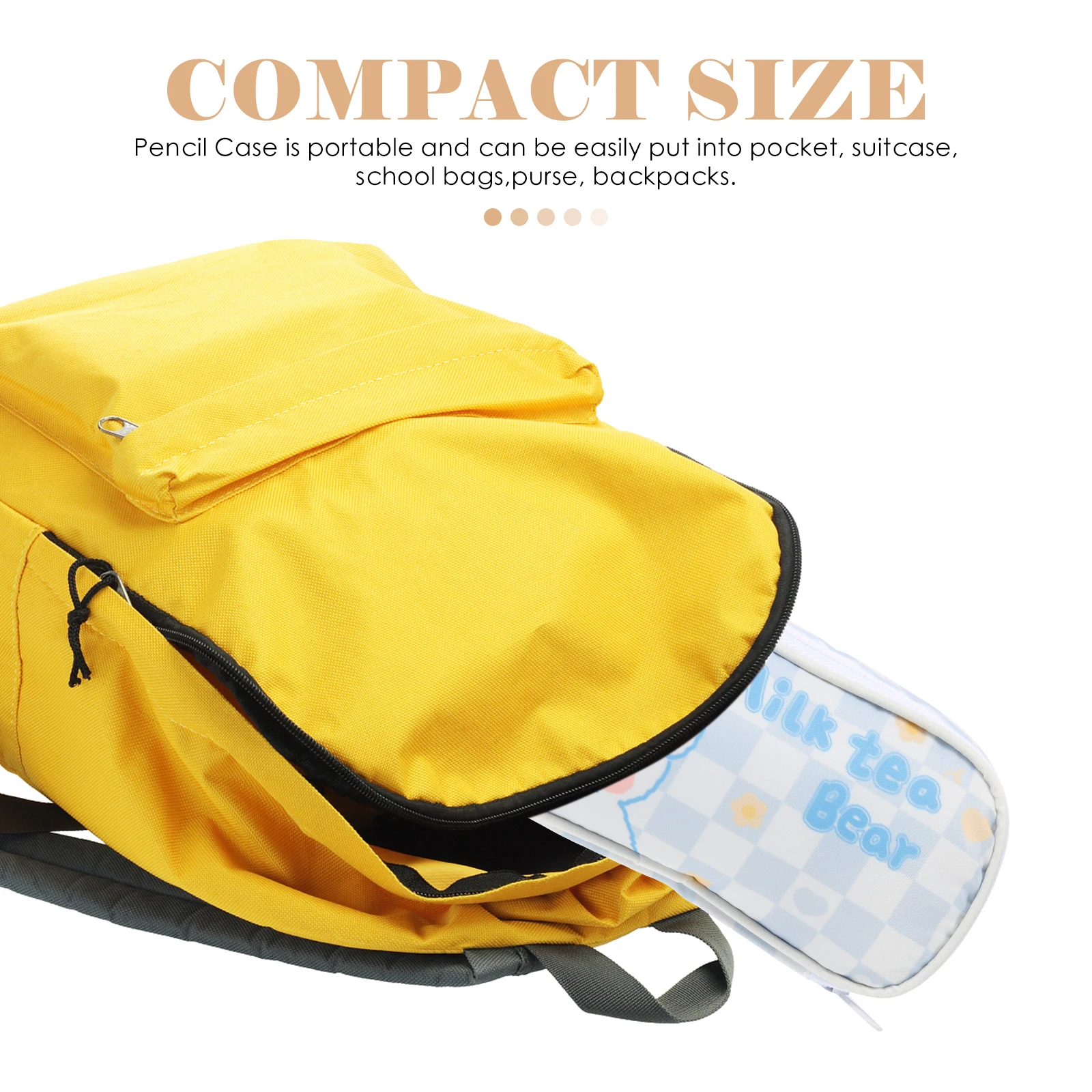 

Pencil Bag Large Capacity Children School Anti-scratch Simple Case Organized Bags Polyester Stationery