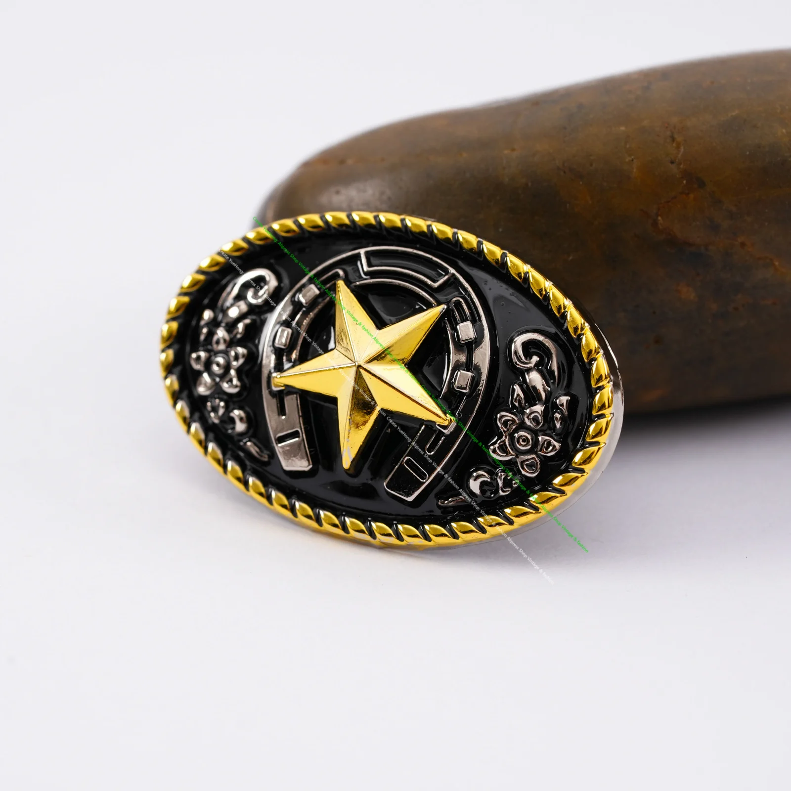 5 pz 45*30mm Western Texas oro argento COWBOY COWGIRL ferri di cavallo Ranger Star selle briglia Decor CONCHOS
