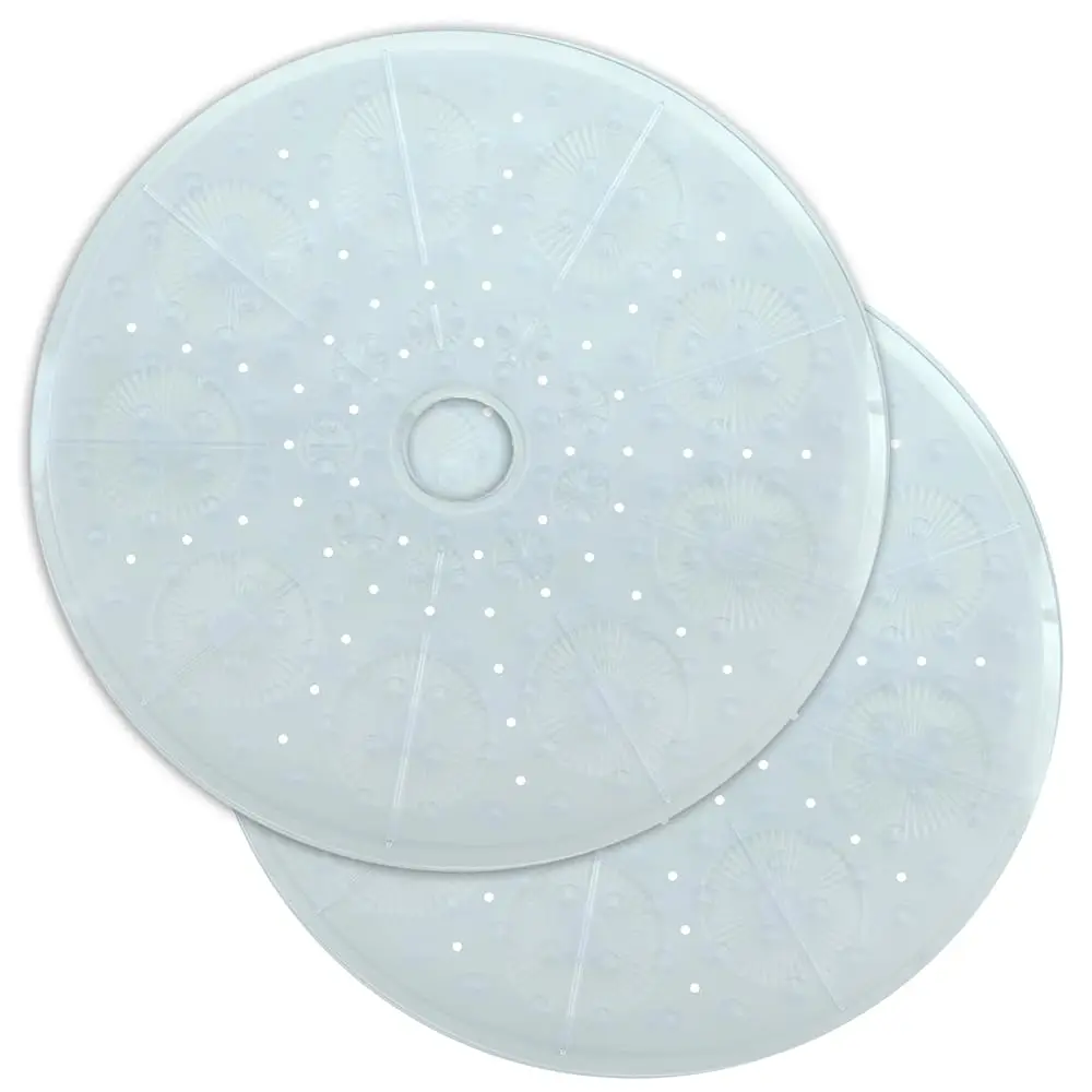 

Круглый виниловый коврик Power Grip для душевой кабины, 23 дюйма, нескользящий, для ванной комнаты пожилых людей и детей, с дренажными отверстиями