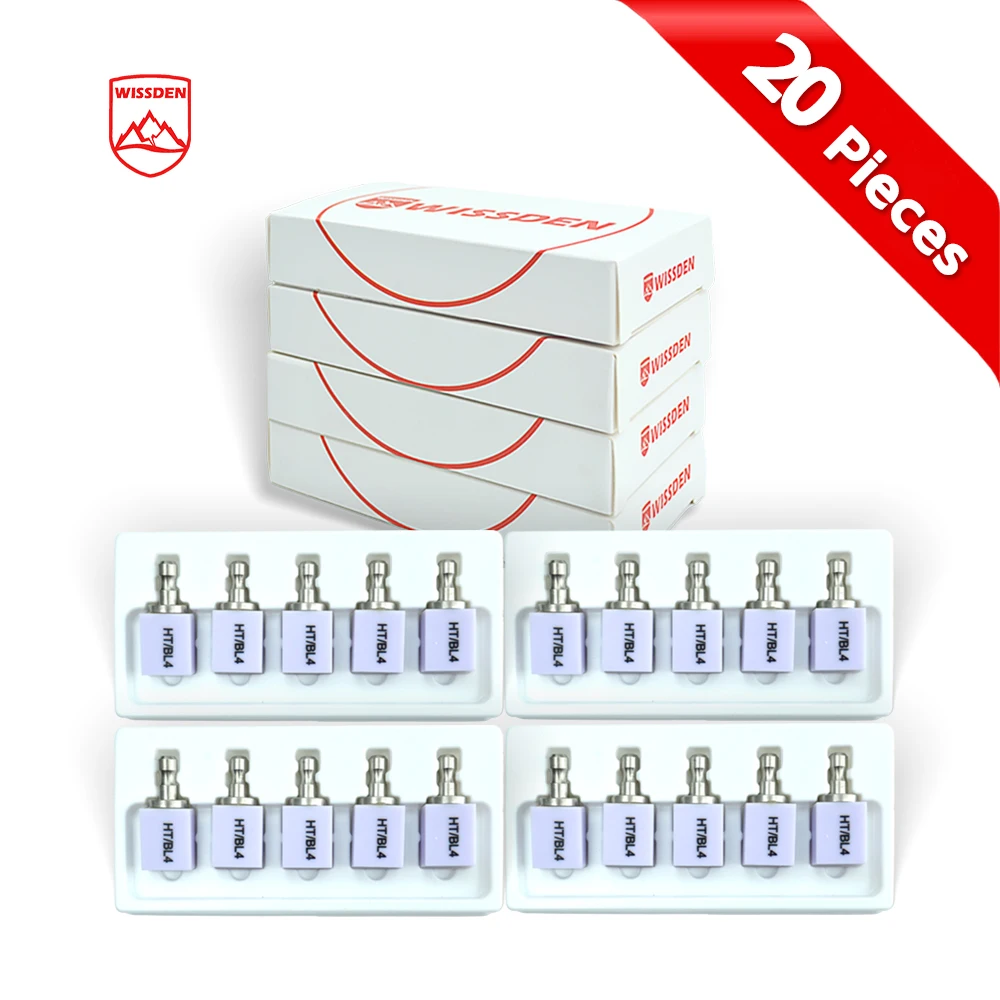 

Блоки из дисиликата лития Wissden C14, стеклокерамические кубики для зубных виниров, 20 штук, CAD/CAM, горячая распродажа