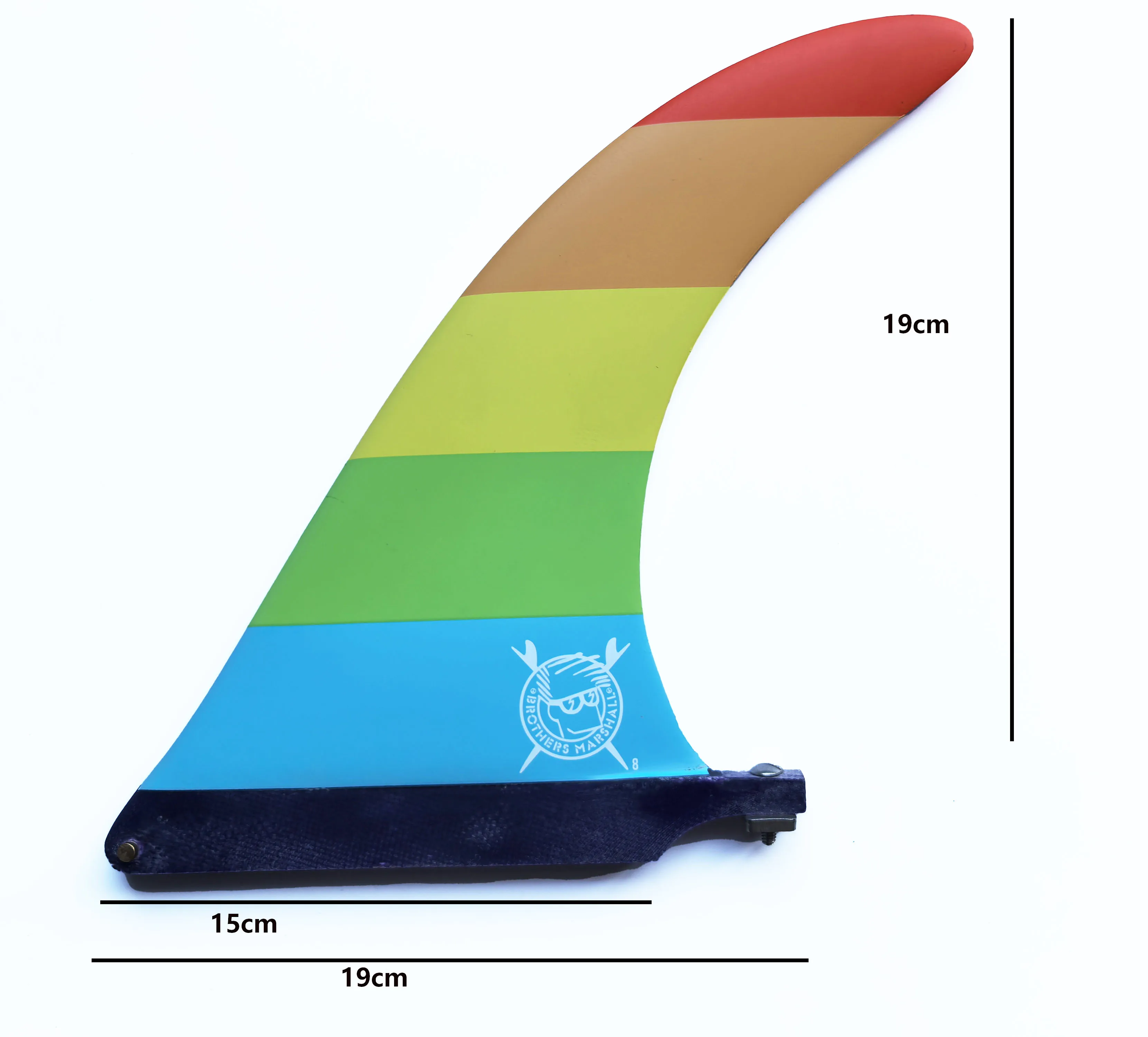 

Surfboard Fins 8/ 9.75 inch Rainbow Color Fiberglass Center Surfboard Fins High Quality Single Fin Beach Accessories